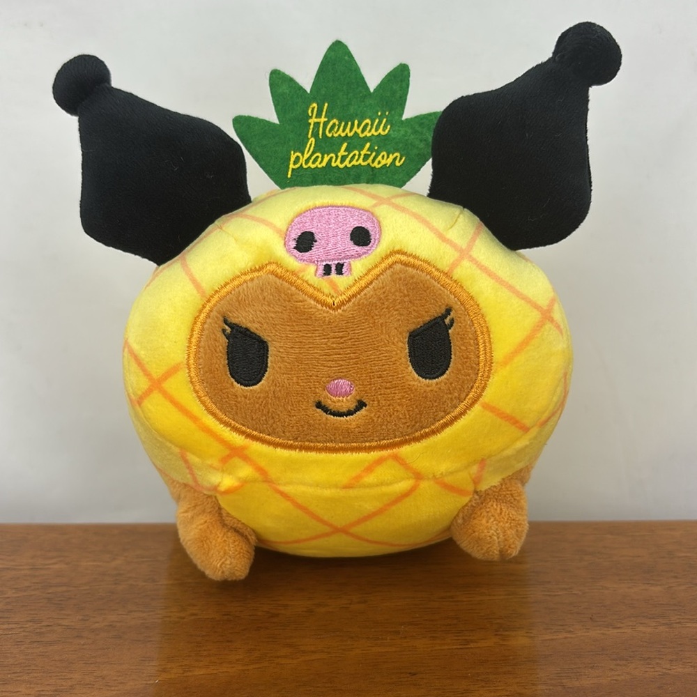 Kuromi Sanrio Hawaiian pineapple 6” mochi plush